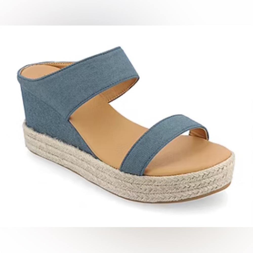 Women’s size 10 denim wedge sandals
